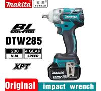 hocs électrique rechargeable sans balais Makita DTW285, 18V, couple élev atterie au lithium, outil de réparation automobile Makita 6Ahx1