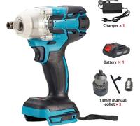 Clé à chocs électrique sans balais, couple de 520 Nám, vitesse de 2800 tr/min, kit C