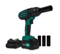 Clé à chocs sans fil 20V - 4 réglages : 100/200/300/400Nm - 4 douilles incl. | Batterie 4.0Ah et chargeur incl.