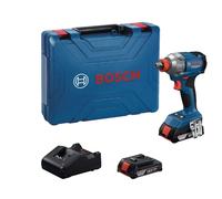 Bosch Professional 18V System Tournevis à percussion sans fil GDX 18V-285 (2x GBA 18V 2.0Ah incl., Bivolt GAL 18V-20, malette MPP)
