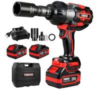 hocs Sans Fil Brushless,TEENO 3/4"" 1600N·m 3/4"", 2x Batteries 4.0Ah,Coffret Rigide, Adaptateur 3/4""-1/2"",Douille 34mm