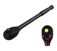 Clé à cliquet 3/8 avec mécanisme 72 dents et bouton de libération rapide, alliage d'acier au chrome vanadium, fonction réversible, poignée ergonomique pour usage professionnel (noir)