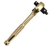 liquet 3 en 1 avec 72 dents, commutable, double tête pour entraînement 1/4, 3/8 et 1/2", plaqué or en acier au chrome vanadium pour des réparations précises du véhicule dans les espaces étroits