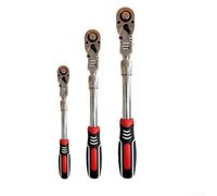 liquet à 72 dents avec tête pivotante double direction et poignée extensible pour un meilleur contrôle du couple et un travail de précision (6,35 mm)