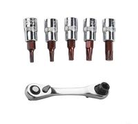 Clé à cliquet à double extrémité de 6,35 mm conçue pour un fonctionnement dans un espace restreint avec réversibilité contrôlée par le pouce et livraison constante de couple