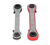 Clé à Cliquet à Double extrémité en Acier à Haute Teneur en Carbone, Kit D'outils pour Réparation - 1/4", 3/8", 3/16", 5/16" - Unités de Toit, étagères D'épicerie - 2 Pièces - Vendeur