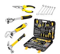 liquet à Entraînement Ensemble D'outils Ménagers De 108 Pièces Outils Manuels Généraux Avec Boîte De Rangement Clés Et Tournevis Combinés Pour Les Réparations Meubles Et Voitures