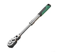 Clé à cliquet à tête réglable en acier au chrome vanadium avec flexibilité à 180 degrés, six positions de longueur et mécanisme de changement de douille rapide (3/8)
