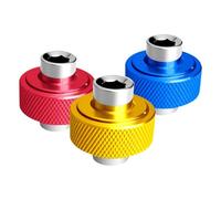 Clé à cliquet courte avec entraînement de 6,35 mm et jeu de 3 tournevis en alliage d'aluminium à code couleur - pour un outil durable et facile à prendre en main pour l'entretien d'atelier et de