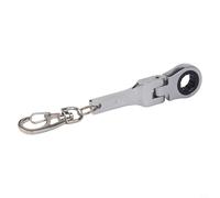 liquet de 10 mm pour clés de voiture, outil en métal véritable pour anneau, porte-clés créatif de style course avec onctionnelle, compact (argenté)