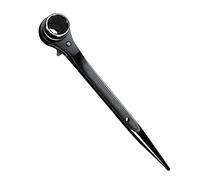 Clé à cliquet droite pour échafaudage chromée, clé à cliquet conique, levier à extrémité conique 17 mm/19 mm, accessoire universel pour échafaudage