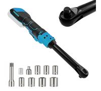 Clé à Cliquet électrique Compatible avec Makita 21V, Clé à Cliquet Électrique 3/8", Cle à Choc Sans Fil, Cliquet Electrique avec 10 Clés à Douille, Tige d'extension (Sans Piles)