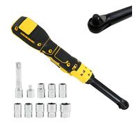 liquet électrique sans fil étendue de 3/8" compatible avec batterie Dewalt 18 V 20 V liquet 320 tr/min 80 N.m avec tête de 15,2 cm et lumière LED, avec 8 douilles et adaptateur 6,35 mm