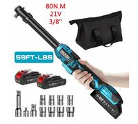liquet électrique sans fil SEESII 3/8" 21V 80Nm 6,3'' à bras long angle rechargeable, outils de réparation automobile pour batterie Makita 18V Extended 80nm