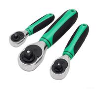 Clé à cliquet extensible à 72 dents avec direction réversible, jeu de douilles à double entraînement 6,35 mm, 9,5 mm et 1,27 cm, acier au chrome vanadium, poignée ergonomique antidérapante (12,7 mm)