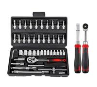 Clé À Cliquet Portable - Ensemble D'outils De Réparation Multifonctions, Clé À Douille Robuste, Kit Portatif Compact | Outil De Maintenance D'atelier Électrique De Construction Marine Industrielle