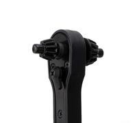 Clé à cliquet pour mandrin de perceuse manuelle de 5,1 cm, clé à cliquet en acier de 150 mm avec double têtes (12,8 mm et 17,2 mm), manche antidérapant