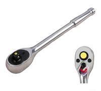 Clé à cliquet professionnelle à dégagement rapide 72 dents 3/8 en acier au chrome vanadium avec direction réversible et poignée ergonomique (argenté)