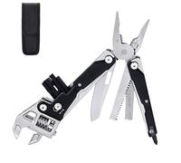 Clé à cliquet réglable, outil multifonction, 11 en 1, pliable, avec pince, scie, tournevis, sac en nylon, cadeau pour homme, camping