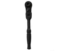 Clé à cliquet réversible 1/4" avec tête flexible pour les espaces restreints, outil multifonction 2 en 1 avec interrupteur à pouce et portée de 180 degrés (noir)