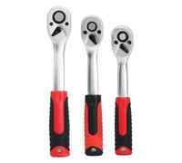 liquet rouge à 72 dents avec bouton de libération rapide et direction réversible pour douilles de 1/4", 3/8" ou 1/2" dans les espaces restreints (A)
