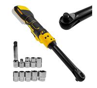 Clé à cliquet sans fil 3/8" pour batteries Dewalt 20V, col rallongé de 16cm, 320 tr/min, 80 N.m, clé à cliquet électrique avec lumière LED intégrée et 8 douilles