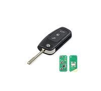 istance de voiture modifiée 4D63 4D60 puce compatible avec Ford Fusion Focus Mondeo Fiesta Galaxy HU101 FO21 lame clé à rabat de véhicule (couleur : 1, taille : puce 433 MHz 4D60)
