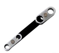 Clé à double extrémité ouverte 8 en 1 avec tête rotative à 360° pour réparation de voiture, acier au carbone, mâchoire renforcée de 5 mm avec poignée confortable (A)