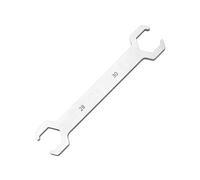 Clé à double extrémité ouverte pour systèmes de chauffage au sol assurant une étanchéité avec jeu de clés à extrémité ouverte de construction robuste