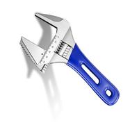 Clé à double usage réglable de 0 à 36 mm pour installation de tuyau de robinet et pommeau de douche Clé réglable en aluminium