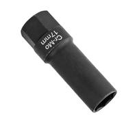 Clé à douille 17 mm 7 angles pour écrou antivol de pneu de voiture, clé adaptateur 1/2", clé adaptateur compatible avec clé ouverte de 21 mm, matériau CR-MO, noir