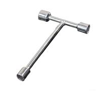 Clé à douille 3 voies avec fourche à trois broches pour réparation et entretien, en acier au carbone traité thermiquement et finition chromée 819 mm (10-12-14 mm)