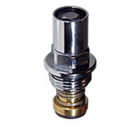 Clé à douille Aalberts Sepp partie supérieure 0201197 DN 15, avec carré 6,5 mm, avec clapet anti-retour, laiton chromé mat