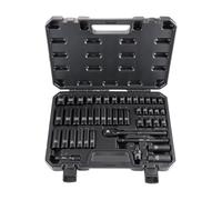 Clé à douille de transmission - Ensemble de touches de socket | Ensemble d'outils de maintenance industrielle | 47 PC. - 72 Ratchet d'outil de maintien des dents avec embouts pour le s
