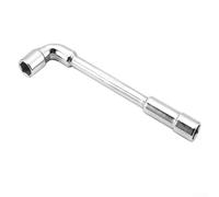 Clé à douille en forme de L avec clé hexagonale pour réparation automobile et entretien de moto, construction en acier avec placage chromé et finition mate (8 mm)