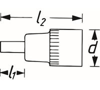 Clé à douille HAZET 992LG-T50