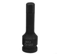 ouille hexagonale 1/2" pour air et batterie pour outils à impact, adaptateur de tournevis avec trou de goupille de verrouillage, modèles H4 à H12 disponibles, longueur 78 mm (H12)