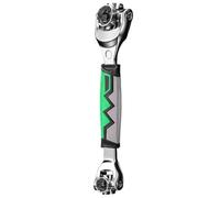 Clé à douille multifonction 52 en 1 pour usage général, outil à cliquet rotatif à 360 degrés avec tailles métriques et impériales en acier inoxydable pour réparation automobile de vélo