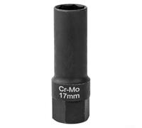 Clé à douille pour écrous de roue antivol à 7 angles, entraînement 17 mm 1/2" pour matériau CR-MO compatible avec clé à fourche de 21 mm, noir