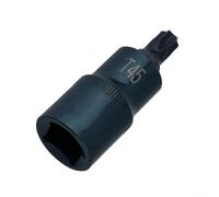 Clé à douille pour embout de tournevis Torx 1/2" - Adaptateur pour T30-T70 en alliage d'acier - Bleu - 55 mm (T45)