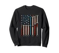 Clé à Drapeau américain et Boulon mécanicien Patriotique Sweatshirt