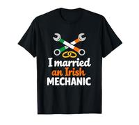 rapeau Irlandaise avec Inscription « I Married an Irish Mechanic » T-Shirt