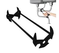 Clé à écrou de robinet - Basin Wrench | Alloy Heavy Duty Sink Removal Wrennch | pour cuisine et salle de bain, outil de plomberie pour robinetterie, réglable, argent, robuste pour l'entretien et la
