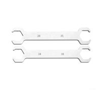 xtrémité ouverte en acier pour tuyau de chauffage au sol, outil de démontage de distributeur d'eau, double taille 28-35 mm/34-38 mm installation géothermique à poignée épaisse (28-35)