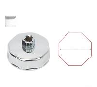 Clé à filtre à huile avec interface d'entraînement de 1,27 cm pour l'entretien du véhicule offrant un couple fort et une performance antidérapante (74 mm/8P)