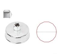 Clé à filtre à huile avec interface d'entraînement de 1,27 cm pour l'entretien du véhicule offrant un couple fort et une performance antidérapante (73-74 mm/14P)