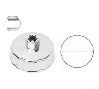 Clé à filtre à huile avec interface d'entraînement de 1,27 cm pour l'entretien du véhicule offrant un couple fort et une performance antidérapante (73 mm/15P)