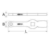 KS Tools 517.0914 - Clé à frapper TORX® E 24 pour raccords d'étriers de frein - En matière Robuste et Résistante