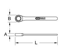 Clé à œil INOX 12 mm KS TOOLS - 964.1012