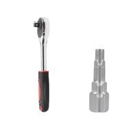 Clé à mamelon de radiateur 10-21 mm en acier au carbone | Outil manuel à cliquet étagé for usage domestique(3/8in with wrench C)